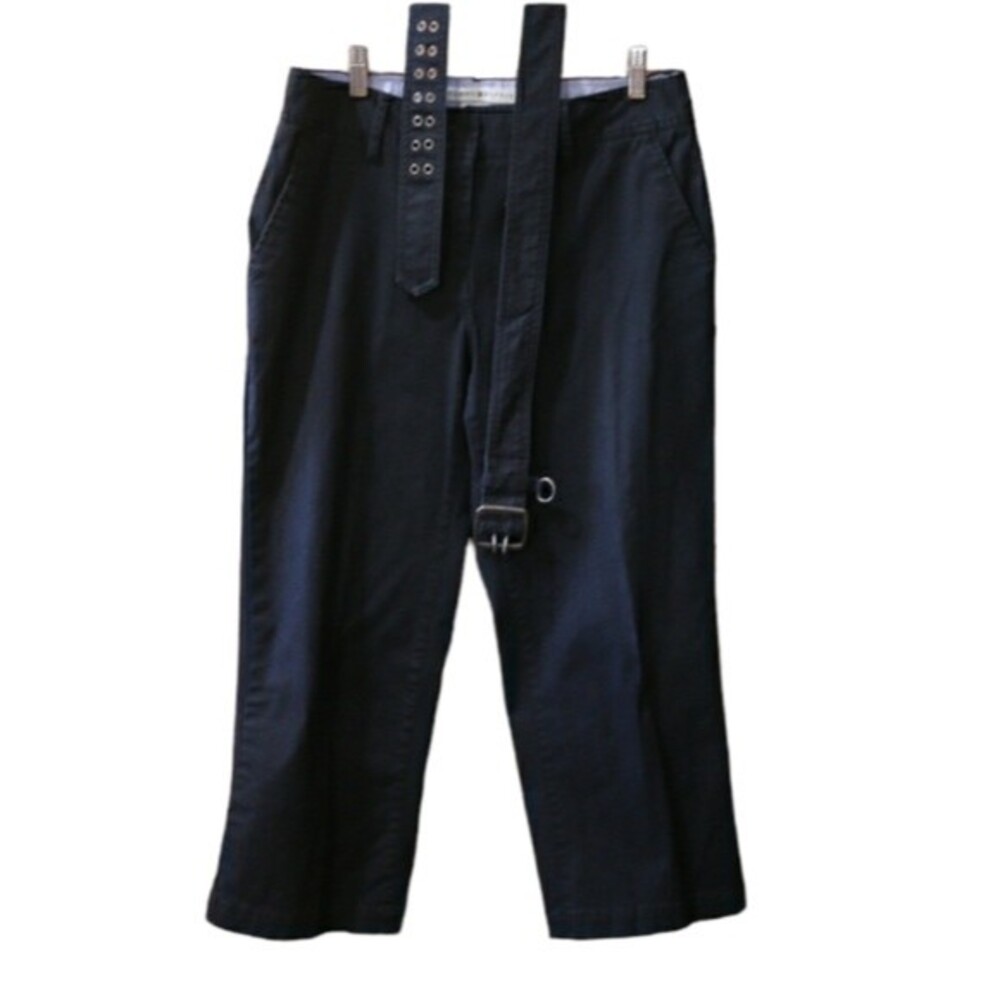 Tommy Hilfiger 90s Wide-Leg Chino Pants Janie Fit Cropped 12 w/ Belt